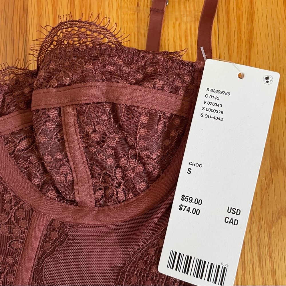 Urban Outfitters Out From Under Modern Love Corset - Chocolate - Picture 2 of 12